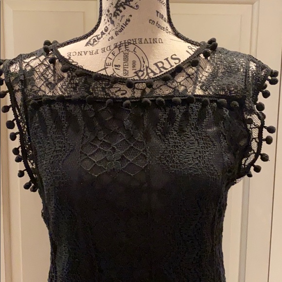 JESSIC Summer Sexy Black Lace Shift dress Size M - Picture 2 of 4